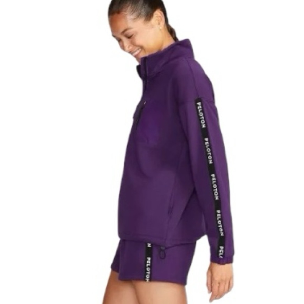 Peloton Women Purple 1/4 Zip Uptown 2.0 Long Sleeve Pullover Sweatshirt Medium